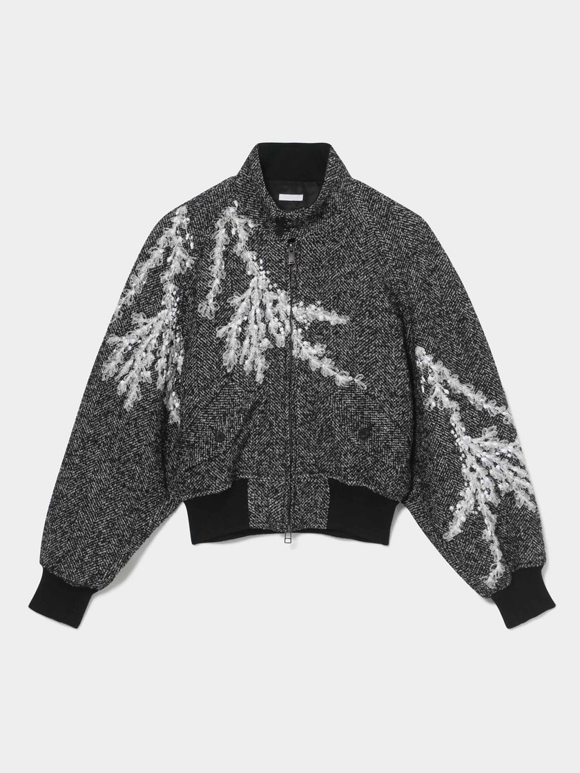 Embroidery Tweed Blouson