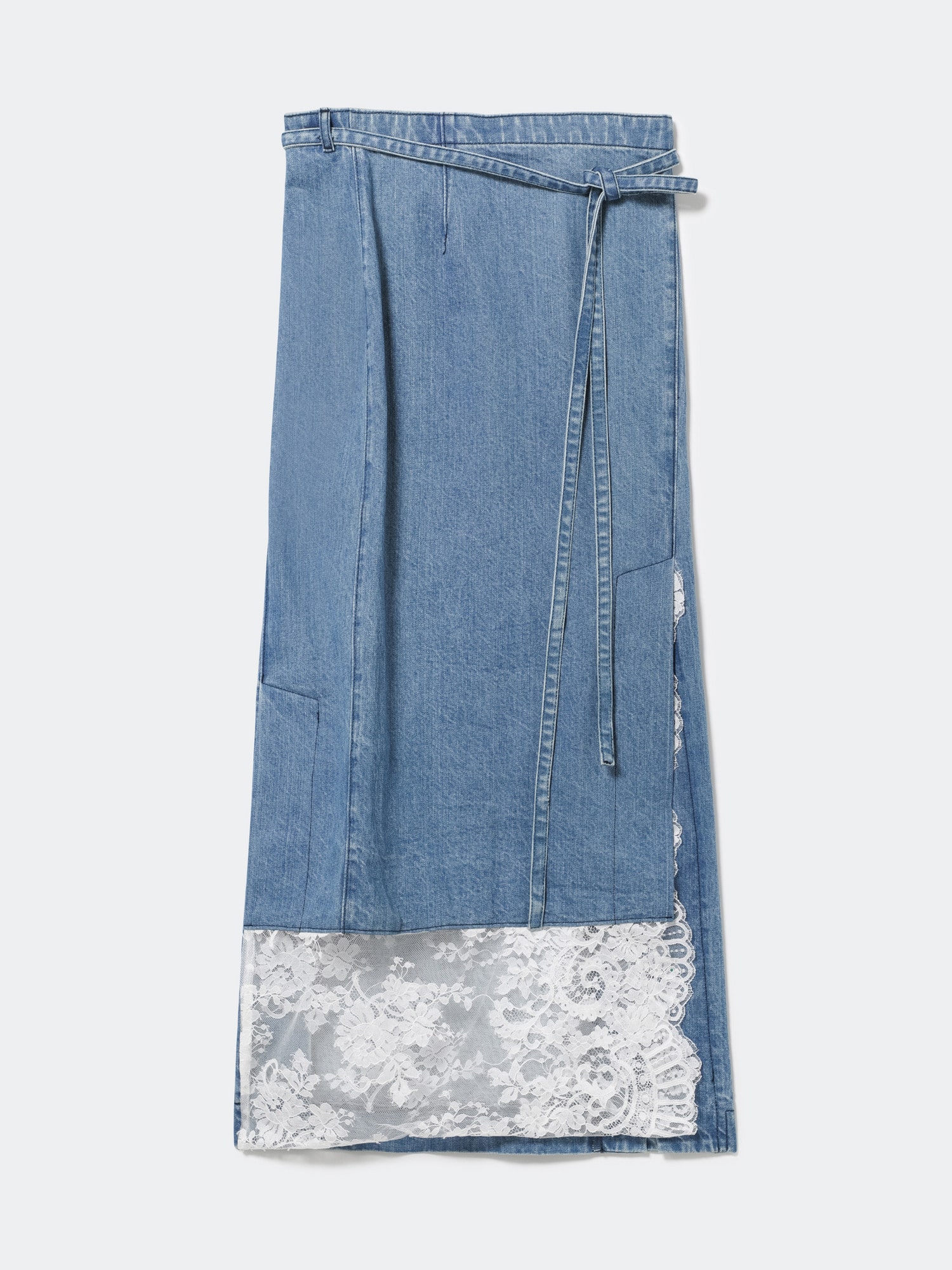 Denim KIMONO Skirt COBALT