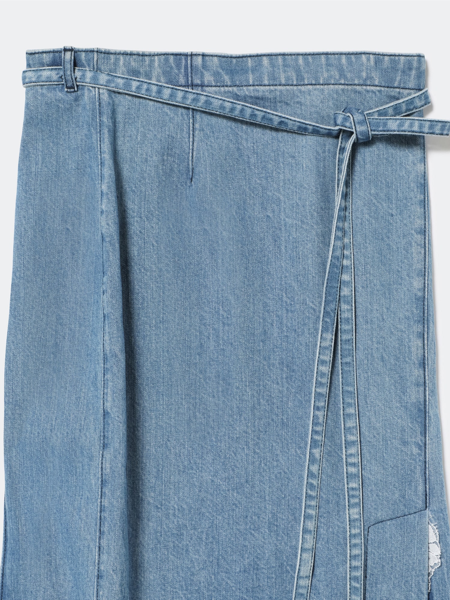 Denim KIMONO Skirt COBALT