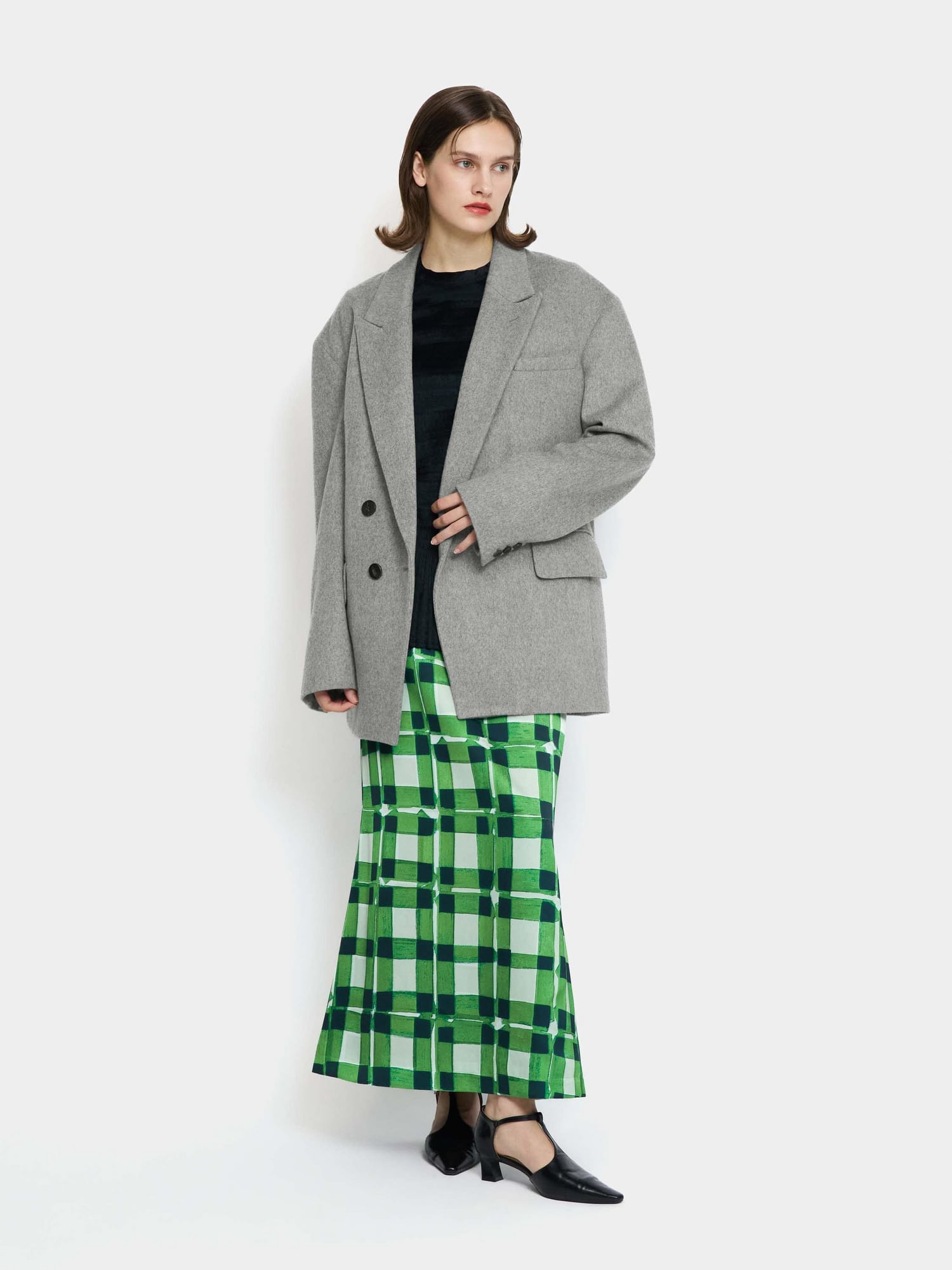 Print Mermaid skirt GREEN