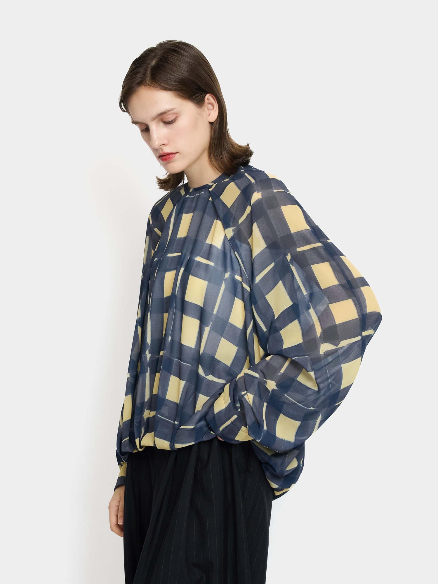Print Georgette Blouse YELLOW