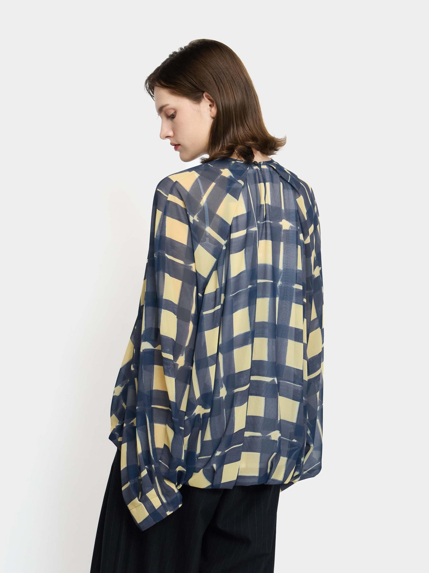 Print Georgette Blouse YELLOW
