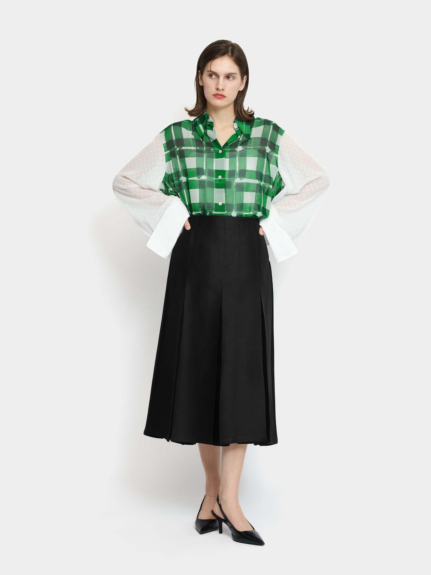Panel W Cuffs Shirts GREEN